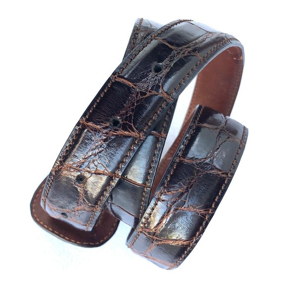 Neiman Marcus Italy Men's Genuine Alligator Belt - Picture 3 of 13